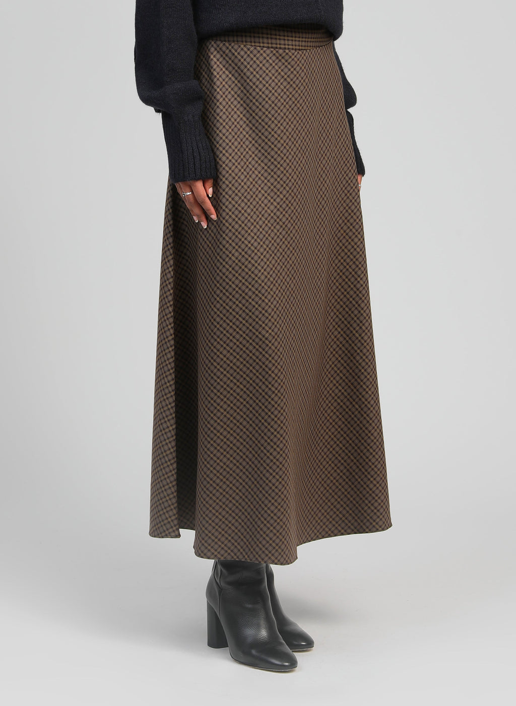 Jupe Midi Jaline Marron