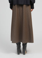 Jupe Midi Jaline Marron