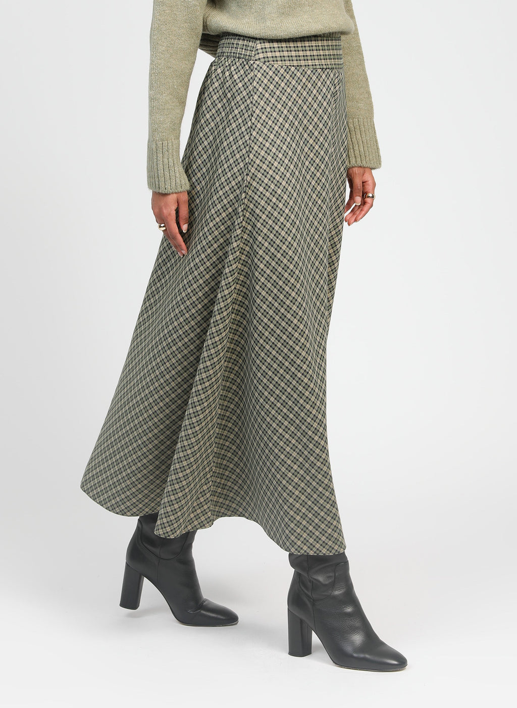 Jupe Midi Jaline Vert
