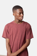 Rhythm - T-Shirt Basic Slub - Raisin - Homme