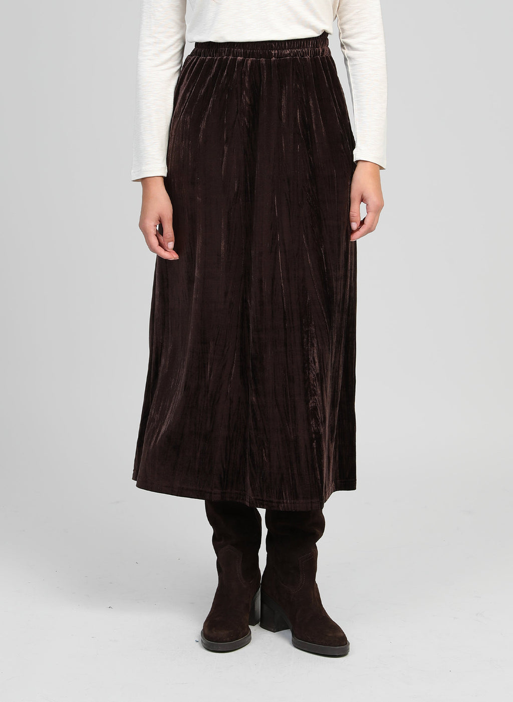 Jupe Midi Janais Marron