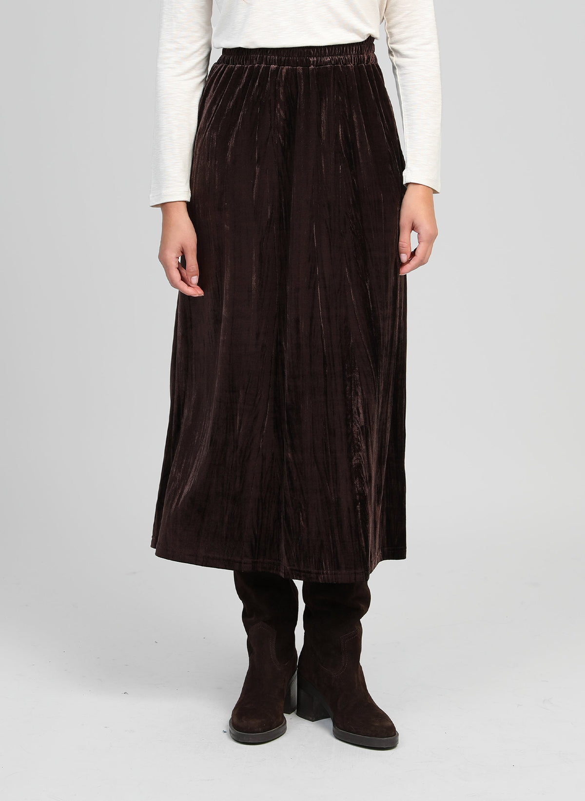 Jupe Midi Janais Marron