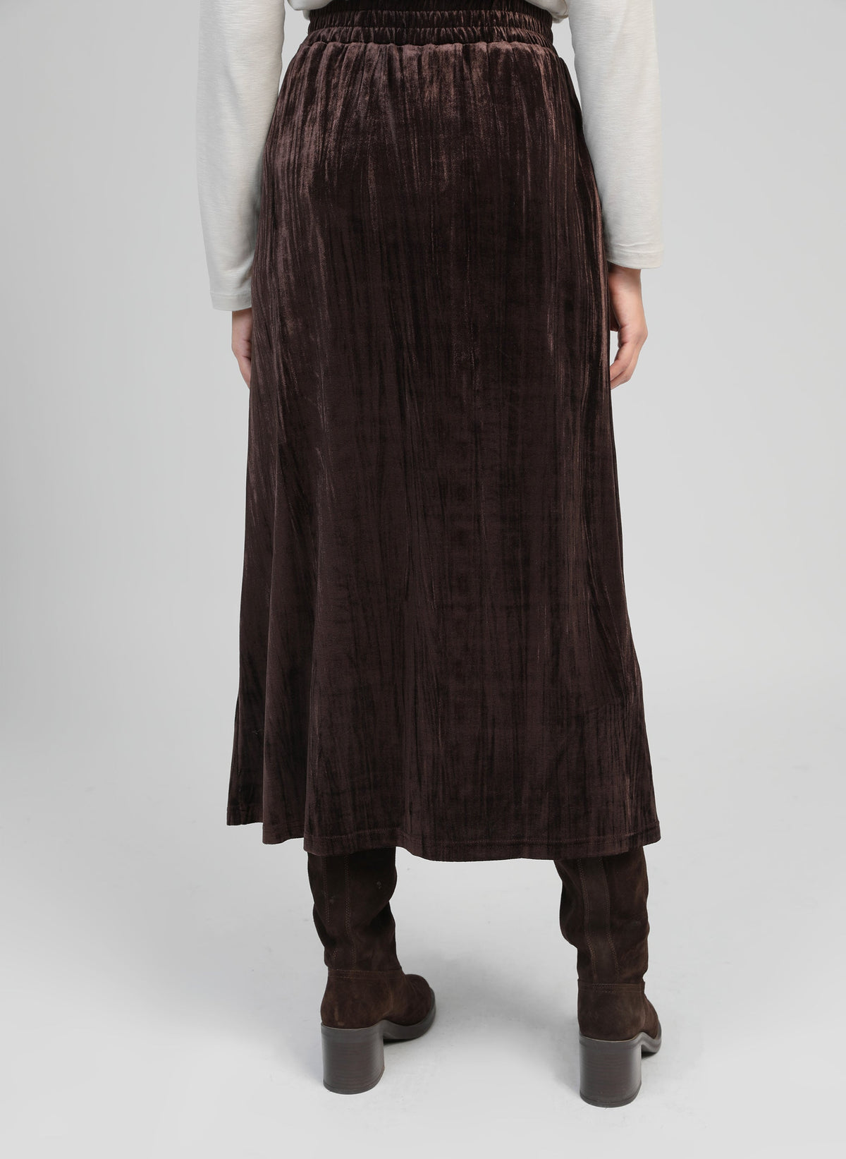 Jupe Midi Janais Marron