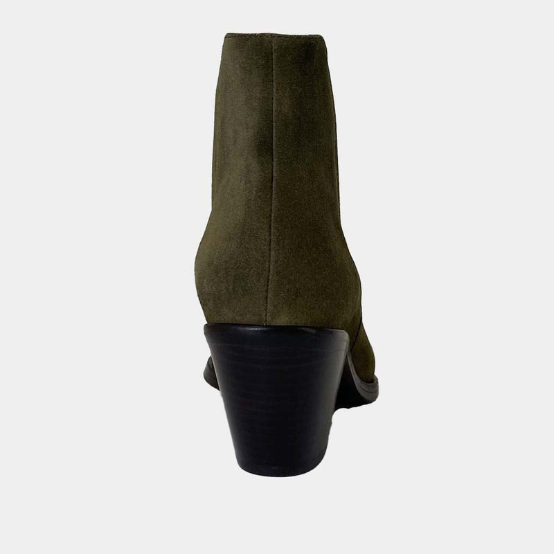 Boots Free Lance Jane 7 Chelsea Boot - Cuir Velours Kaki