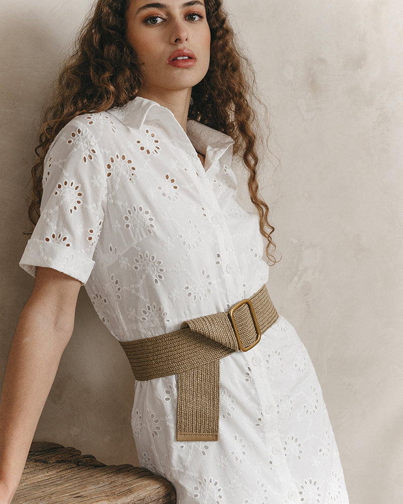 Robe Mi-Longue Jane Ecru