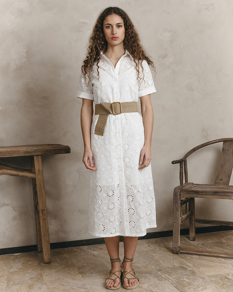 Robe Mi-Longue Jane Ecru