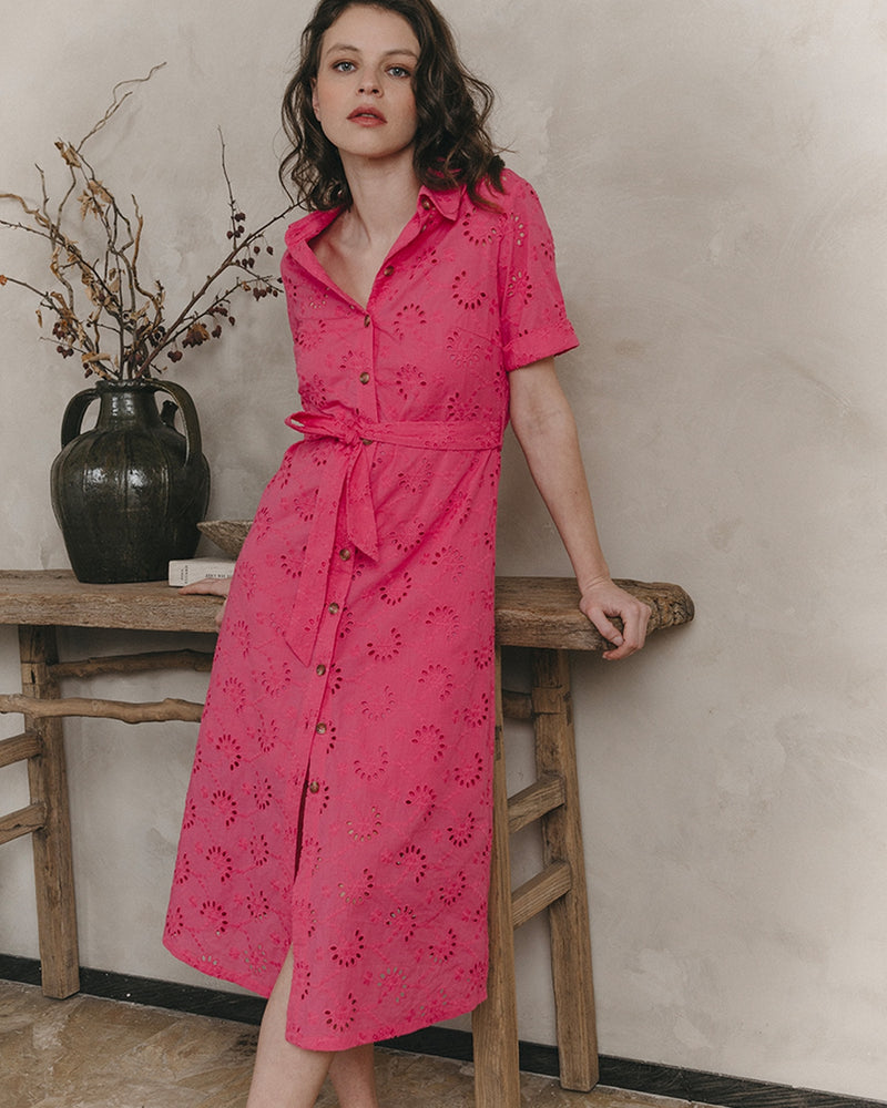 Robe Mi-Longue Jane Rose