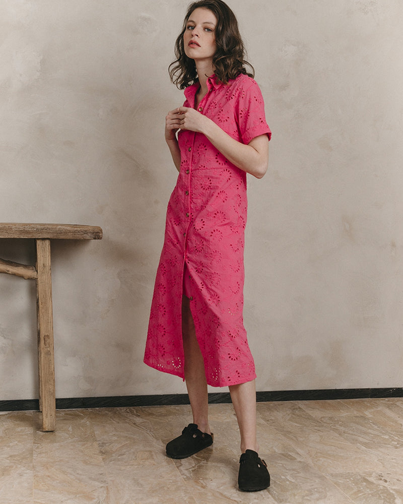 Robe Mi-Longue Jane Rose