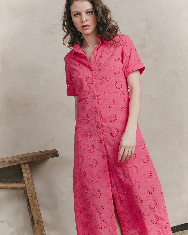 Robe Mi-Longue Jane Rose