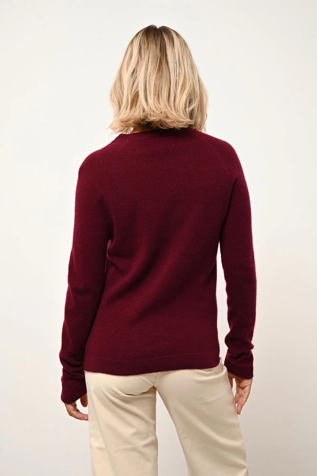 Jersey Cuello Redondo - Jane - Burdeos