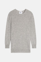 Pull Col Rond Boutonné Dos - Janice - Nuage Chiné