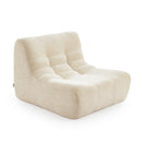 Chauffeuse Janis Modulable Une Place - Tissu Chenille Écru