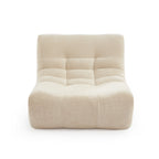 Janis - Modular Single-Seat Armchair - Chenille Fabric - Ecru