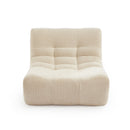 Chauffeuse Janis Modulable Une Place - Tissu Chenille Écru