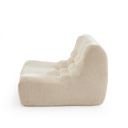 Janis - Modular Single-Seat Armchair - Chenille Fabric - Ecru