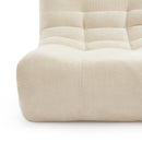 Chauffeuse Janis Modulable Une Place - Tissu Chenille Écru