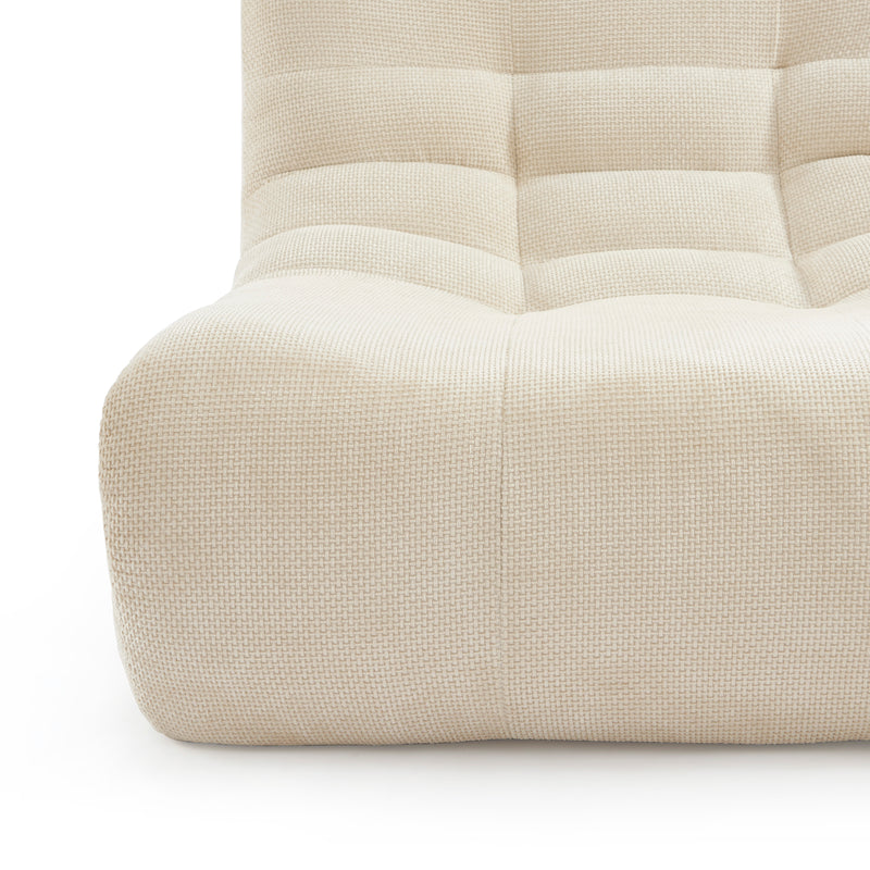 Chauffeuse Janis Modulable Une Place - Tissu Chenille Écru