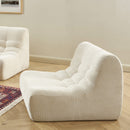 Chauffeuse Janis Modulable Une Place - Tissu Chenille Écru