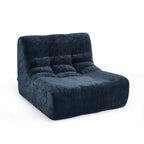Janis - Armchair - Chenille Fabric - Blue