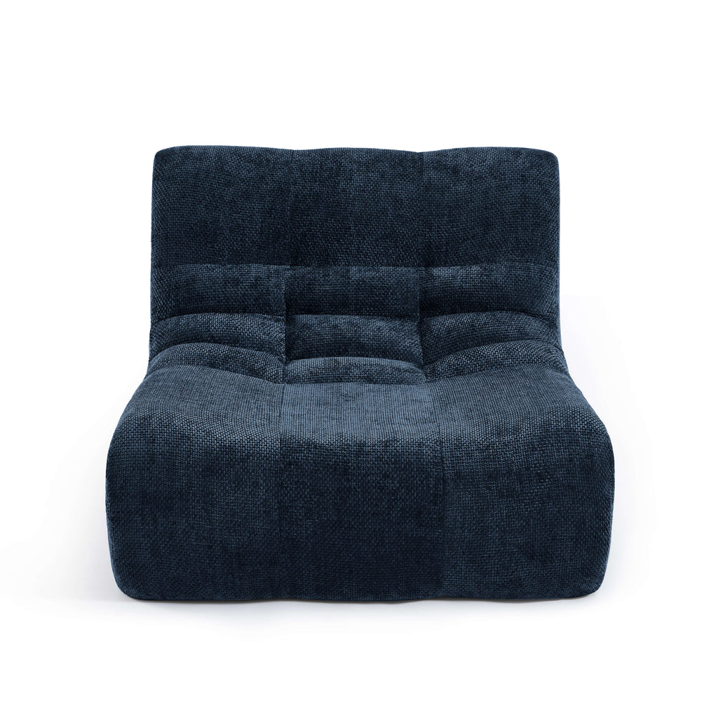 Janis - Armchair - Chenille Fabric - Blue