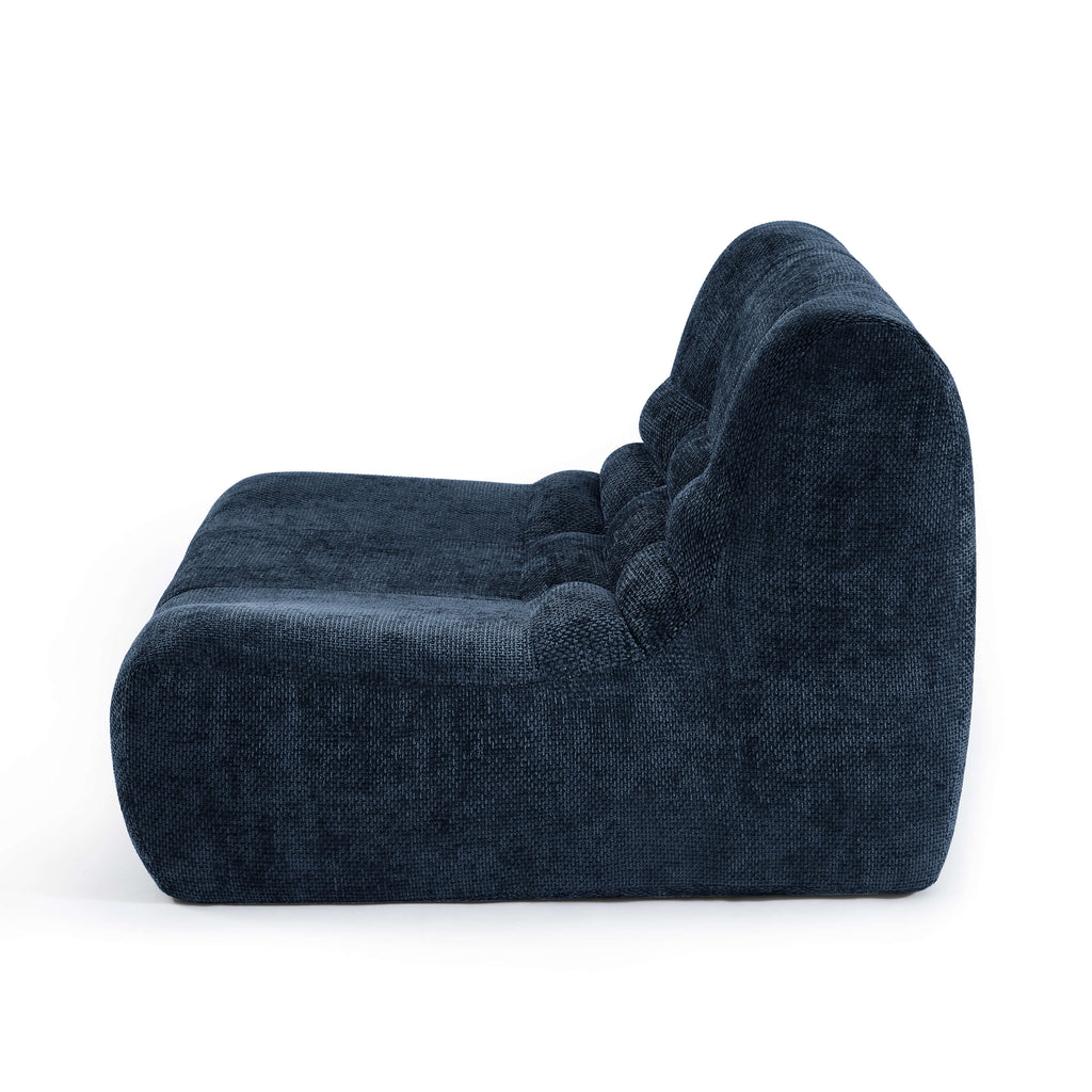 Janis - Armchair - Chenille Fabric - Blue