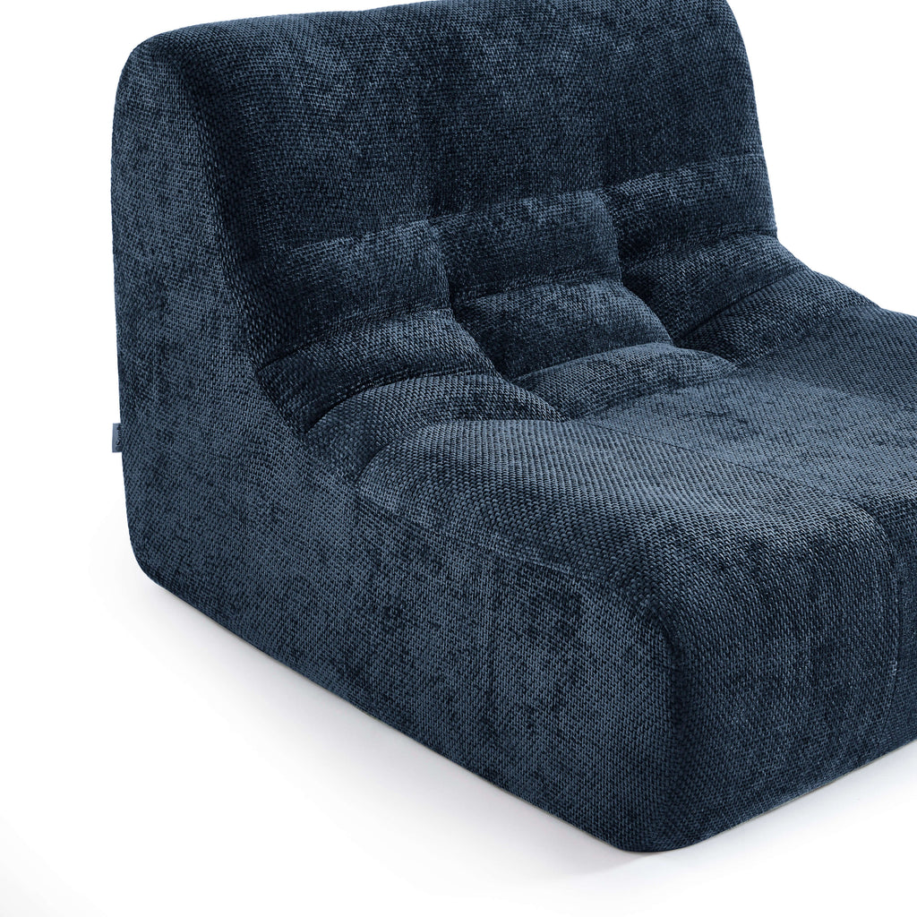Janis - Armchair - Chenille Fabric - Blue