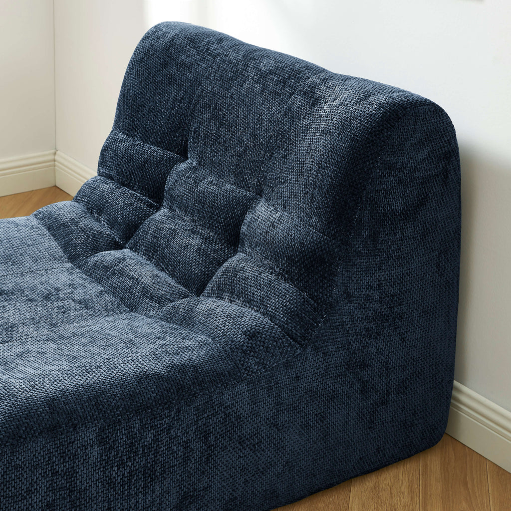 Janis - Armchair - Chenille Fabric - Blue