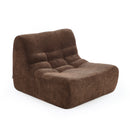 Chauffeuse Janis Modulable Une Place - Tissu Chenille Marron