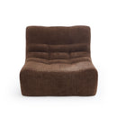 Chauffeuse Janis Modulable Une Place - Tissu Chenille Marron