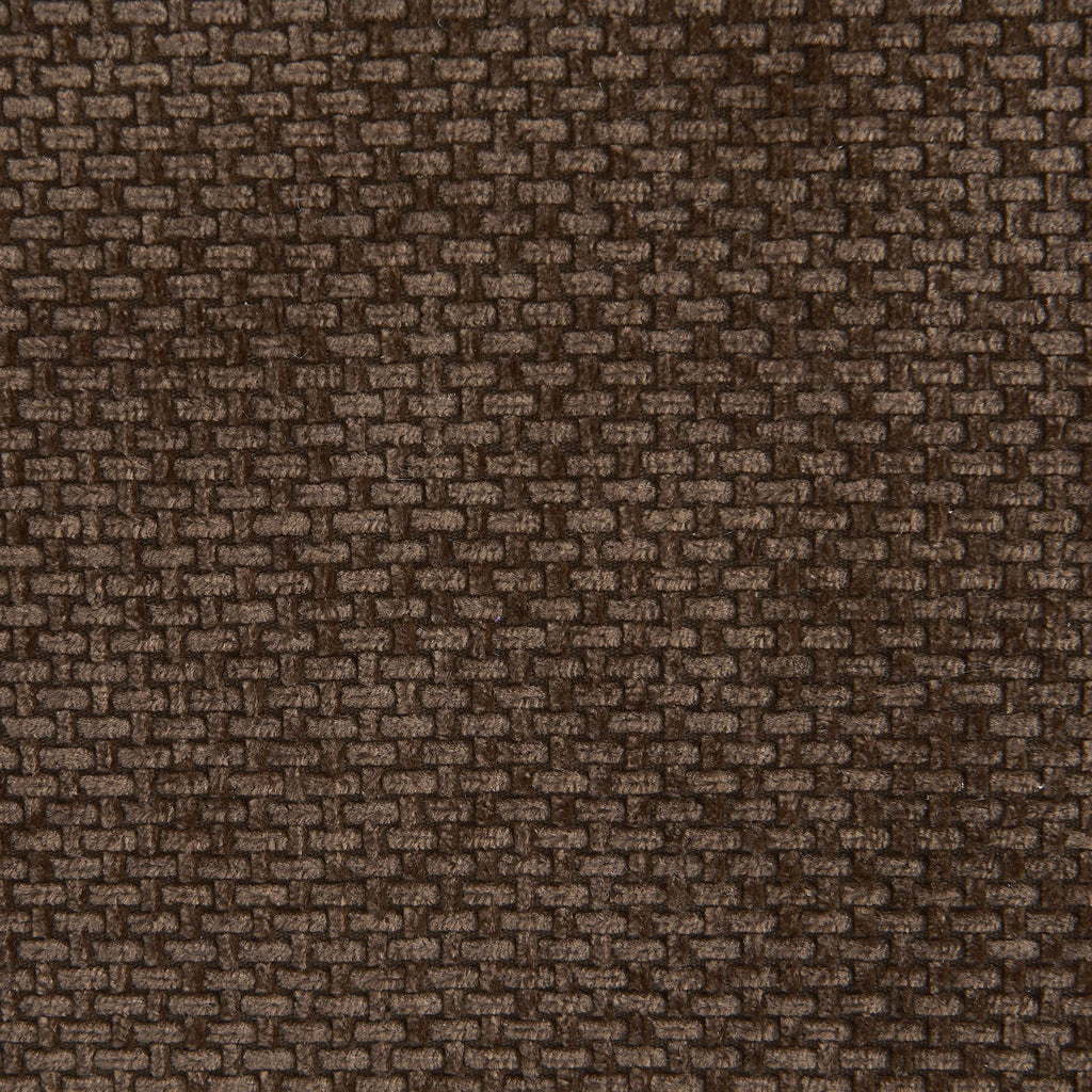 Janis - Modular 1-Seat Armchair - Chenille Fabric - Brown