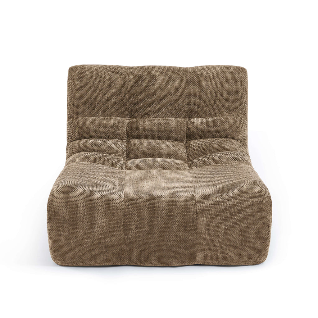 Janis - Chauffeuse - Tissu Chenille - Taupe