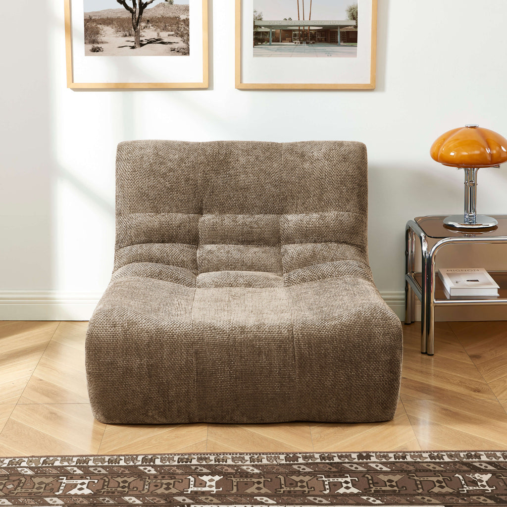 Janis - Chauffeuse - Tissu Chenille - Taupe