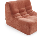 Chauffeuse Janis Modulable Une Place - Tissu Chenille Terracotta