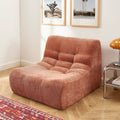 Janis - Modular Armchair 1 Seater - Chenille Fabric - Terracotta