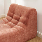 Janis - Modular Armchair 1 Seater - Chenille Fabric - Terracotta