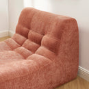 Chauffeuse Janis Modulable Une Place - Tissu Chenille Terracotta