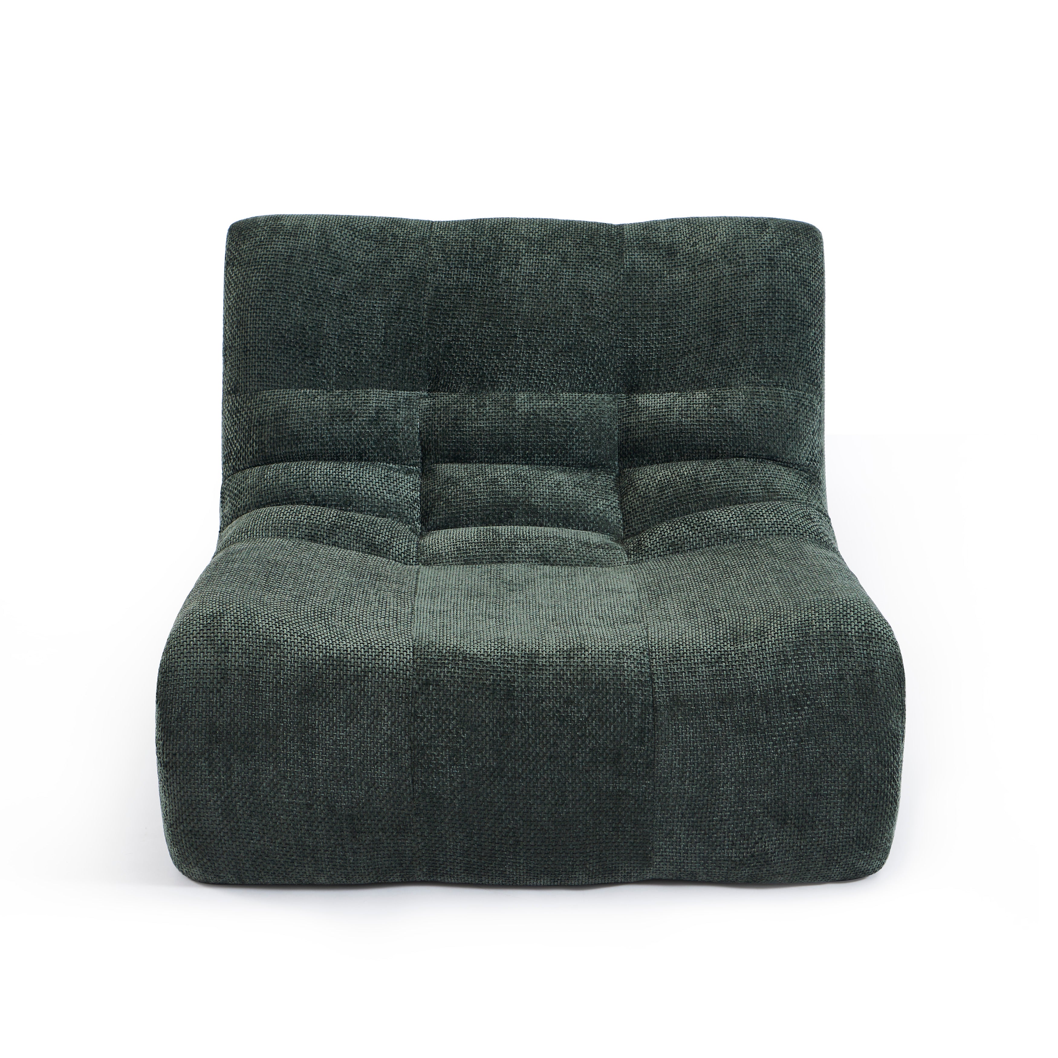 Janis - Modular 1-Seater Armchair - Chenille Fabric - Green