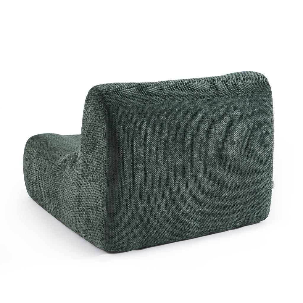 Janis - Modular 1-Seater Armchair - Chenille Fabric - Green