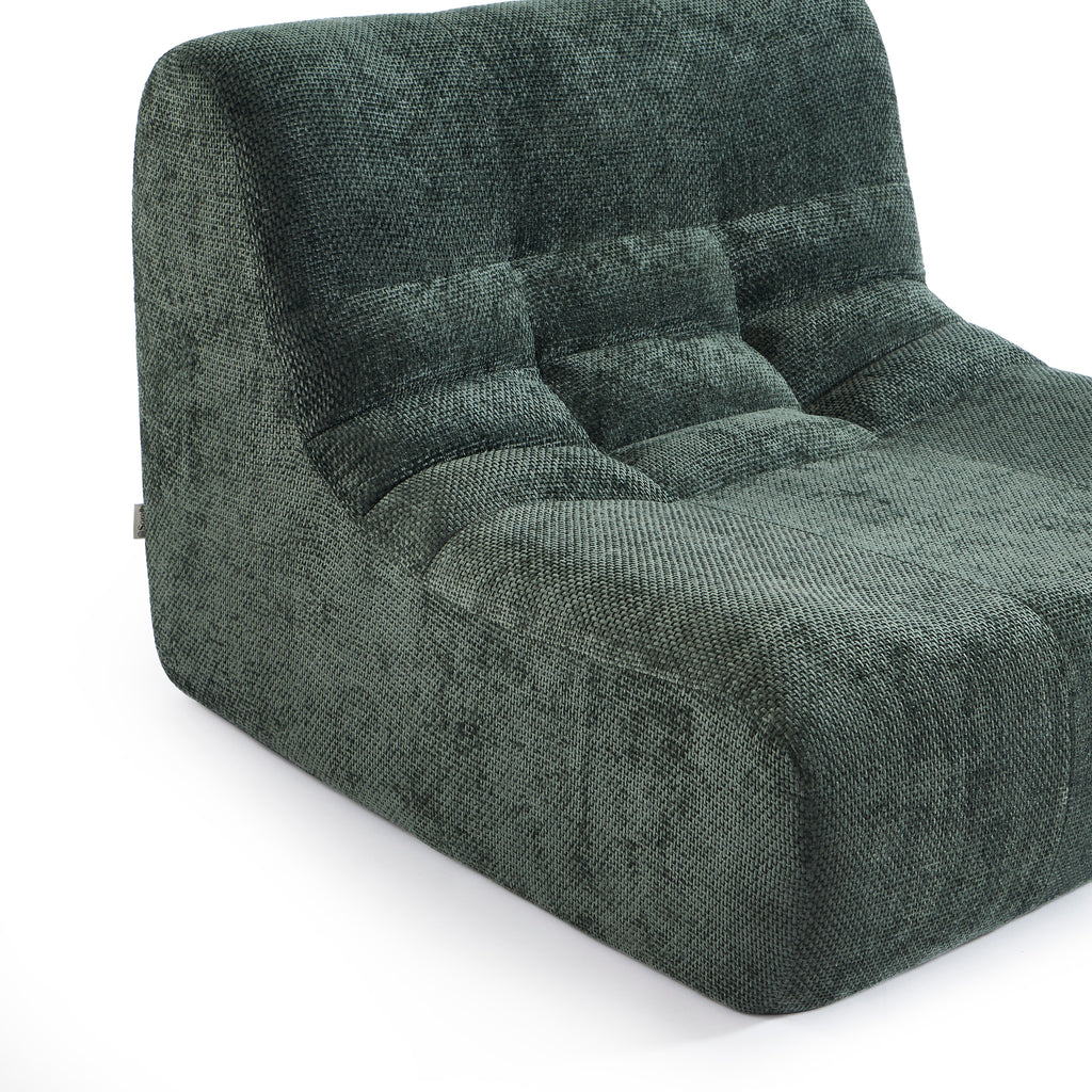 Janis - Modular 1-Seater Armchair - Chenille Fabric - Green