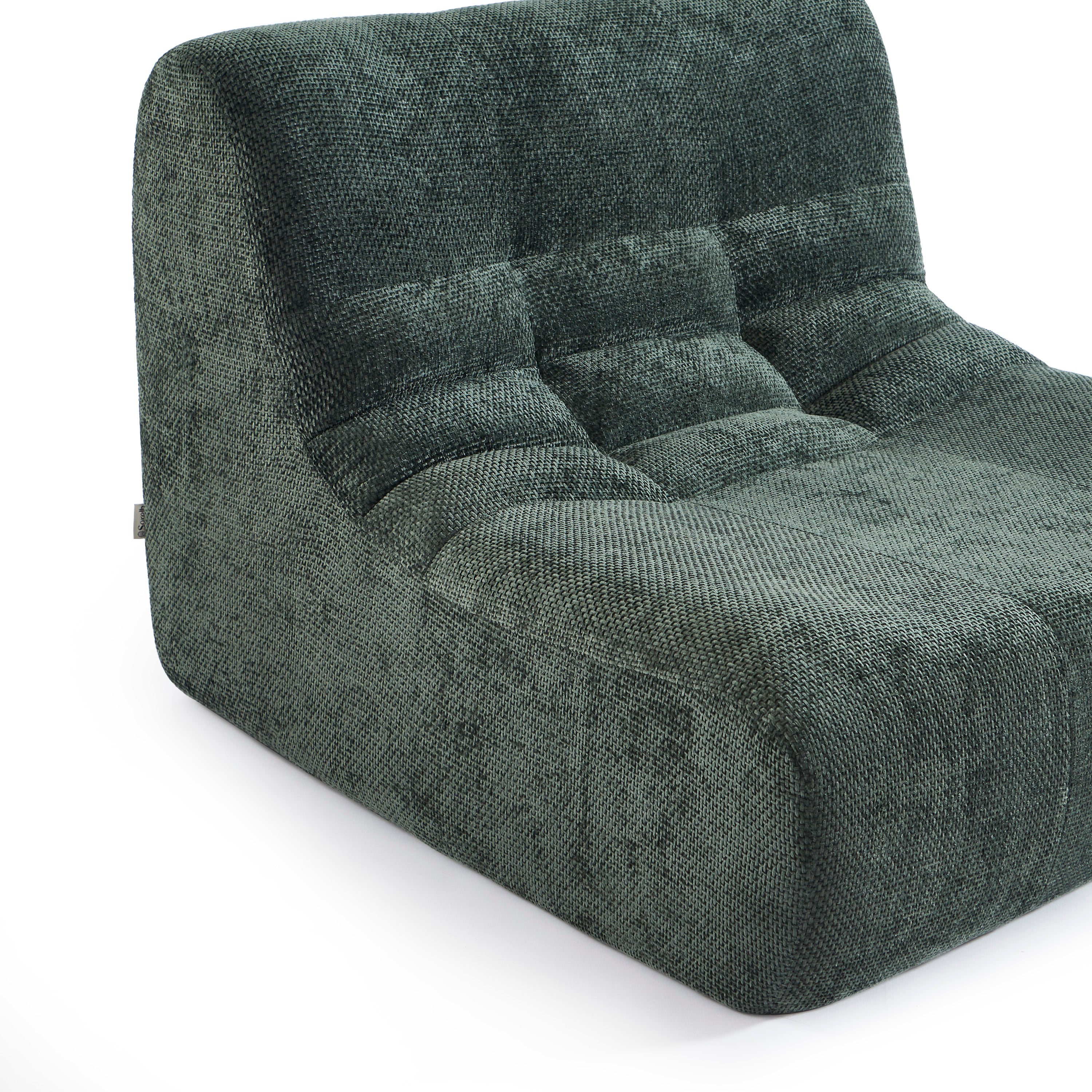 Janis - Modular 1-Seater Armchair - Chenille Fabric - Green