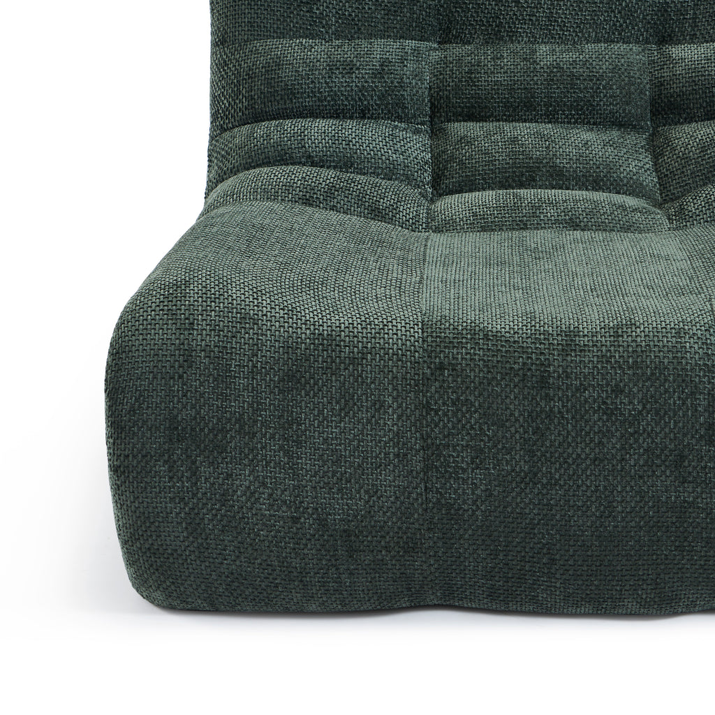 Janis - Modular 1-Seater Armchair - Chenille Fabric - Green