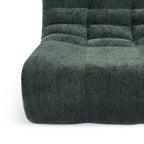 Janis - Modular 1-Seater Armchair - Chenille Fabric - Green