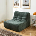 Janis - Modular 1-Seater Armchair - Chenille Fabric - Green