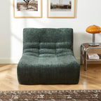 Janis - Modular 1-Seater Armchair - Chenille Fabric - Green
