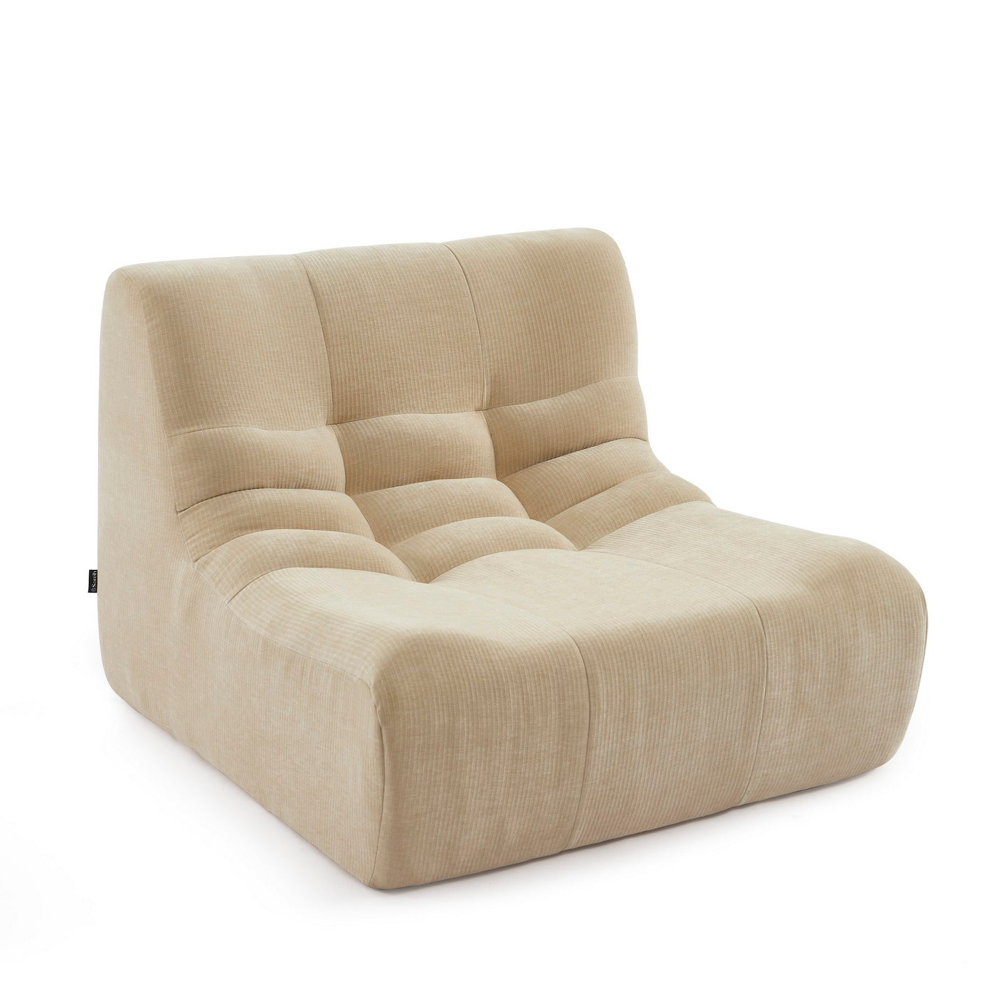 Janis - Modular Single-Seat Armchair - Velvet - Beige
