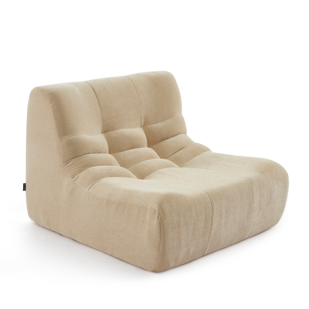 Janis - Modular Single-Seat Armchair - Velvet - Beige