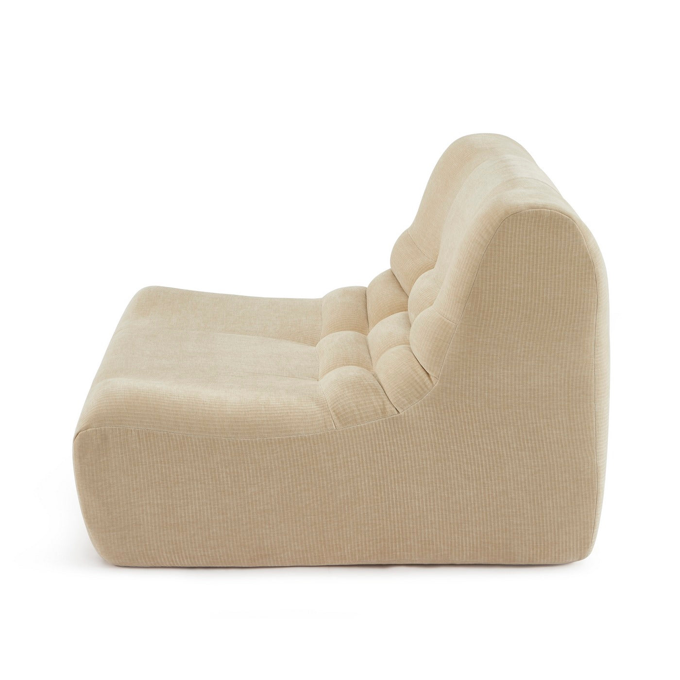 Janis - Modular Single-Seat Armchair - Velvet - Beige