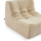 Janis - Modular Single-Seat Armchair - Velvet - Beige