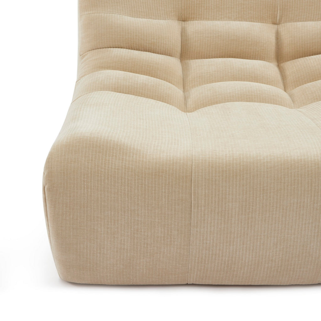 Janis - Modular Single-Seat Armchair - Velvet - Beige