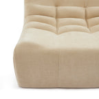 Janis - Modular Single-Seat Armchair - Velvet - Beige